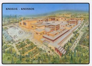 کنوسوس کا شاندار محل شہر کے وسط میں واقع تھا